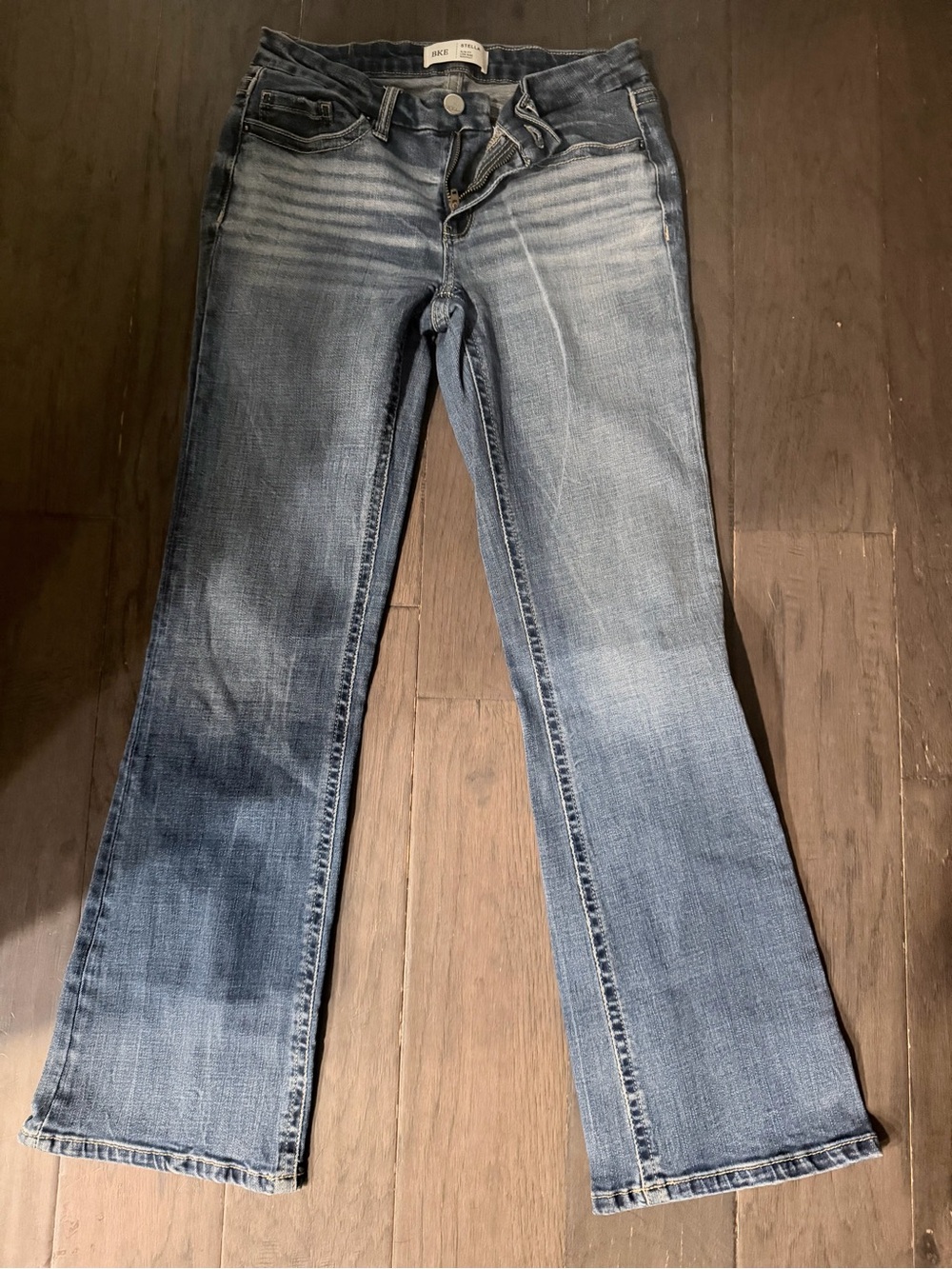 BKE Stella Women's Flare Jeans in Medium Blue Wash